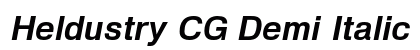 Heldustry CG Demi Italic Preview