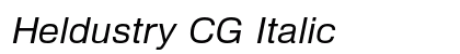 Heldustry CG Italic Preview