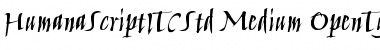 Download Humana Script ITC Std Font