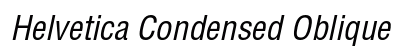 Helvetica Condensed Oblique Preview