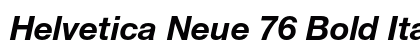 Helvetica Neue 76 Bold Italic preview