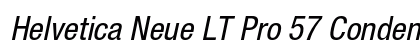 Helvetica Neue LT Pro 57 Condensed Oblique Preview