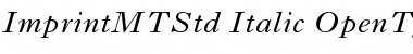 Imprint MT Std Italic Font