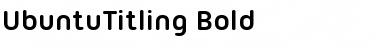 Ubuntu Titling Bold Font