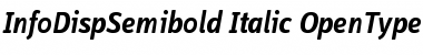 InfoDispSemibold Italic Font