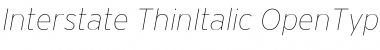 Interstate Thin Italic Font