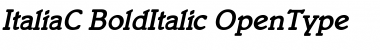 ItaliaC Bold Italic Font