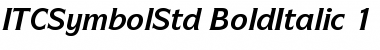 ITC Symbol Std Bold Italic Font