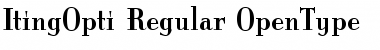 ItingOpti Regular Font