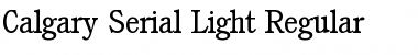 Calgary-Serial-Light Regular Font