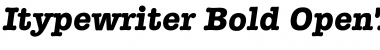 Itypewriter Bold Font