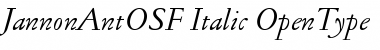 Jannon Ant OSF Italic Font