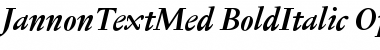 Jannon Text Med Bold Italic Font