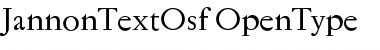 Download Jannon Text OSF Font