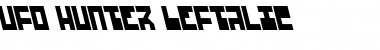 Download UFO Hunter Leftalic Font