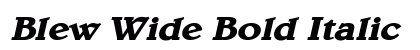 Blew Wide Bold Italic Preview