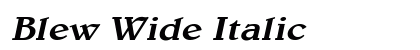Blew Wide Italic Preview