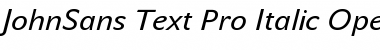 JohnSans Text Pro Italic Font