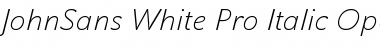 JohnSans White Pro Italic Font