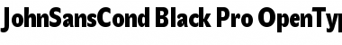 JohnSansCond Black Pro Regular Font