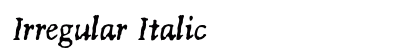 Irregular Italic preview