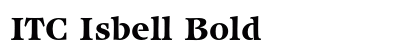 ITC Isbell Bold preview