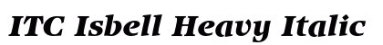 ITC Isbell Heavy Italic Preview