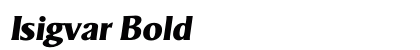 Isigvar Bold preview