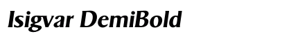 Isigvar DemiBold preview