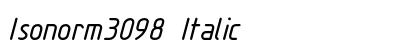 Isonorm3098 Italic preview