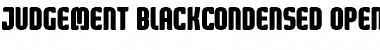 Judgement BlackCondensed Font