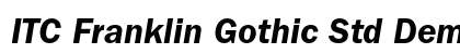 ITC Franklin Gothic Std Demi Italic Preview