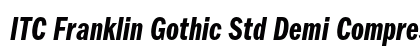 ITC Franklin Gothic Std Demi Compressed Italic Preview