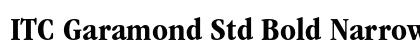 ITC Garamond Std Bold Narrow Preview
