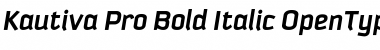 Kautiva Pro Bold Italic Font