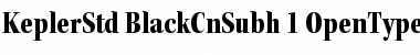 Kepler Std Black Condensed Subhead Font