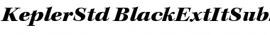 Kepler Std Black Extended Italic Subhead Font