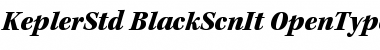 Kepler Std Black Semicondensed Italic Font