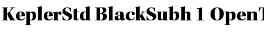 Kepler Std Black Subhead Font