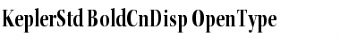 Kepler Std Bold Condensed Display Font