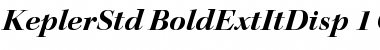 Kepler Std Bold Extended Italic Display Font