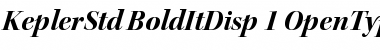 Kepler Std Bold Italic Display Font
