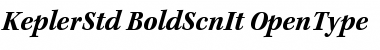 Kepler Std Bold Semicondensed Italic Font