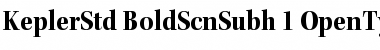 Kepler Std Bold Semicondensed Subhead Font
