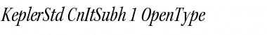 Kepler Std Condensed Italic Subhead Font