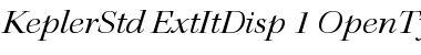 Kepler Std Extended Italic Display Font