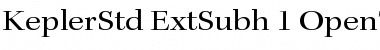 Kepler Std Extended Subhead Font