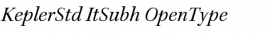 Kepler Std Italic Subhead Font