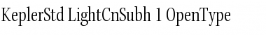 Kepler Std Light Condensed Subhead Font