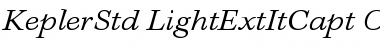 Kepler Std Light Extended Italic Caption Font